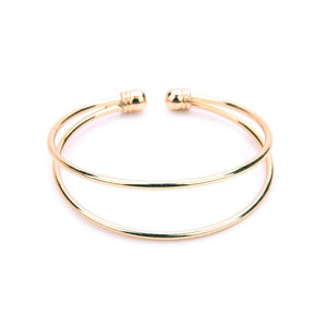 2pcs Stainless Steel Wire Bracelets Bangles Men Women 5 Colors Double layer