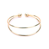 2pcs Stainless Steel Wire Bracelets Bangles Men Women 5 Colors Double layer