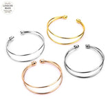 2pcs Stainless Steel Wire Bracelets Bangles Men Women 5 Colors Double layer