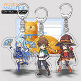 KonoSuba Couple Keychain Acrylic Gift Anime Ornament Cosplay Fans