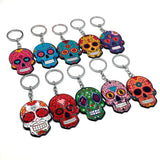 Sugar Skull Keychain Day of the Dead Halloween Acrylic Key Chain