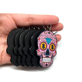 Sugar Skull Keychain Day of the Dead Halloween Acrylic Key Chain