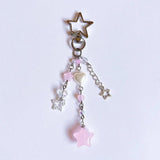 Pink Love Beaded Key Chain for Women Y2K Keychains
