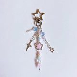 Pink Love Beaded Key Chain for Women Y2K Keychains