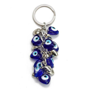 Evil Eye Key Chain Ring Holder Amulet Lucky Charm Glass Pendant Beauty Blessing