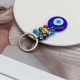 Evil Eye Key Chain Ring Holder Amulet Lucky Charm Glass Pendant Beauty Blessing