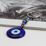 Evil Eye Key Chain Ring Holder Amulet Lucky Charm Glass Pendant Beauty Blessing