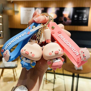 Cute Pig Keychain Doll for Schoolbag, Girl Boy Couple Bag Pendant Gift