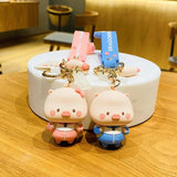 Cute Pig Keychain Doll for Schoolbag, Girl Boy Couple Bag Pendant Gift
