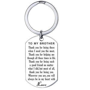 Brother Keychain Inspirational Gift For Teen Boys
