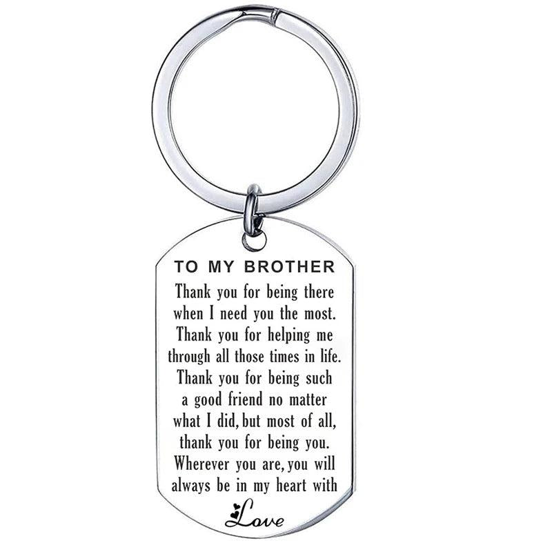 Brother Keychain Inspirational Gift For Teen Boys