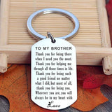 Brother Keychain Inspirational Gift For Teen Boys