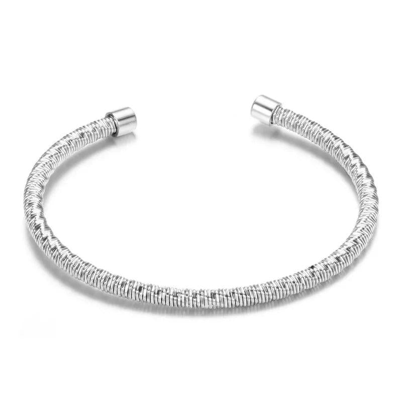 Punk Vintage Silver Charm Bracelet for Women