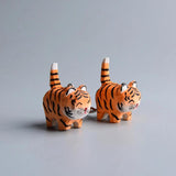 Tiger Hand Carved Wooden Key Chain Pendant Car Key Ring