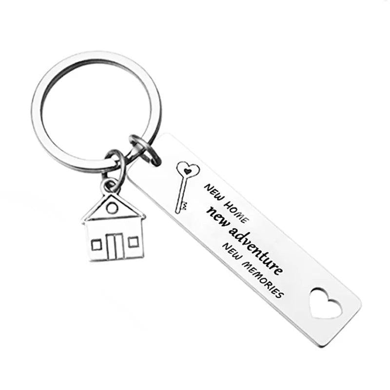 Home Adventures Memories Keychain Housewarming Gift Keyring First Home Key Chain