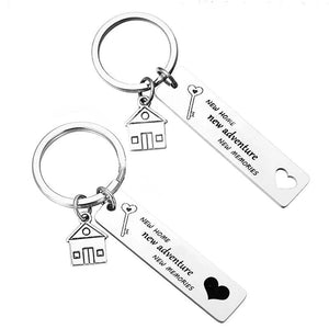 Home Adventures Memories Keychain Housewarming Gift Keyring First Home Key Chain