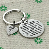 Father in Law Keychain Gift Thank You for Sharing Your Son
