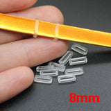 100 Pcs Transparent O Shape DIY Fixed Rubber Circle for Key Chain Parking Sign