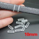 100 Pcs Transparent O Shape DIY Fixed Rubber Circle for Key Chain Parking Sign