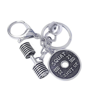 Fitness Jewelry Keychain Precision Production Kettlebell Barbell Dumbbells