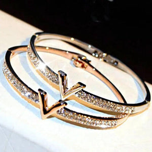 Harong Inlaid Crystal Lady Bracelets - Party Bangle Accessory Gift