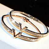 Harong Inlaid Crystal Lady Bracelets - Party Bangle Accessory Gift