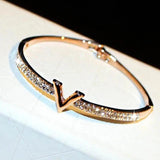 Harong Inlaid Crystal Lady Bracelets - Party Bangle Accessory Gift