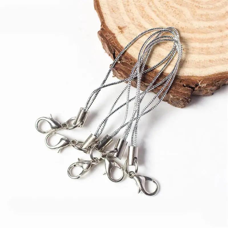 50pcs DIY Thread Cord Key Holder Key Ring Bag Phone Hanger Lobster Keyrings