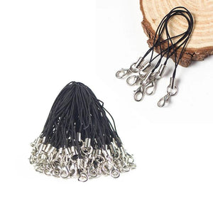 50pcs DIY Thread Cord Key Holder Key Ring Bag Phone Hanger Lobster Keyrings