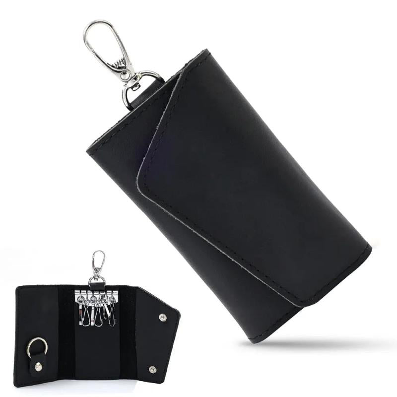 6 Hooks Leather Keychain Storage Organizer Pouch Key Holder Wallets