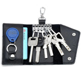 6 Hooks Leather Keychain Storage Organizer Pouch Key Holder Wallets