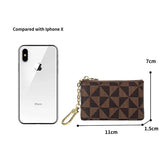 Leather Plaid Mini key Bags Keychain Storage Bag