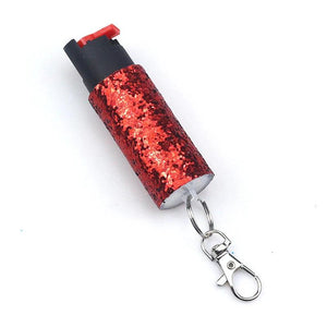 Retro Press Self-Defense Key Chain Anti-Wolf Sequin Bag Pendant