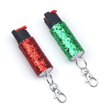 Retro Press Self-Defense Key Chain Anti-Wolf Sequin Bag Pendant