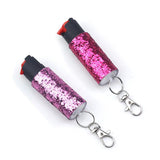 Retro Press Self-Defense Key Chain Anti-Wolf Sequin Bag Pendant