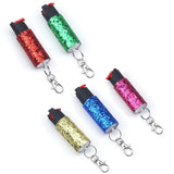 Retro Press Self-Defense Key Chain Anti-Wolf Sequin Bag Pendant