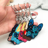 Acrylic French Bulldog Keychain Pug Dog Key Chains Ring Animal Jewelry