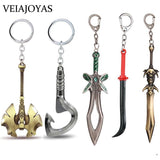 Dota 2 Keychain Butterfly Sword Pudge Hook Metal Key Ring