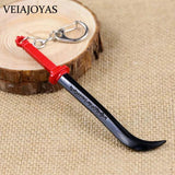 Dota 2 Keychain Butterfly Sword Pudge Hook Metal Key Ring