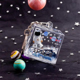 Creative Astronaut Spaceman Keychain Liquid Quicksand Keyring Pendant