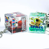 Creative Astronaut Spaceman Keychain Liquid Quicksand Keyring Pendant