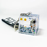 Creative Astronaut Spaceman Keychain Liquid Quicksand Keyring Pendant