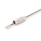 10Pcs Stainless Steel Key Ring 100/150/200MM Wire Rope Lock Gadget Keyring