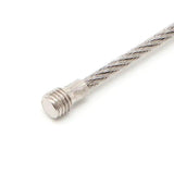 10Pcs Stainless Steel Key Ring 100/150/200MM Wire Rope Lock Gadget Keyring