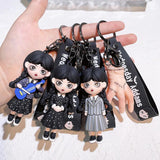 Wednesday Addams Keychain Scary Hand Doll Keyring