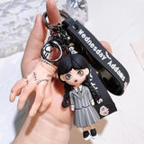 Wednesday Addams Keychain Scary Hand Doll Keyring