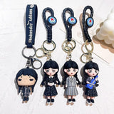 Wednesday Addams Keychain Scary Hand Doll Keyring