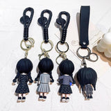 Wednesday Addams Keychain Scary Hand Doll Keyring