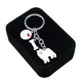 Enamel Love Dog Bone Samoyed Keychains Pet Animal Jewelry