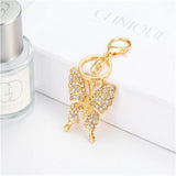 Gold-plated Butterfly Keychain Enamel Craft Car Key Pendant